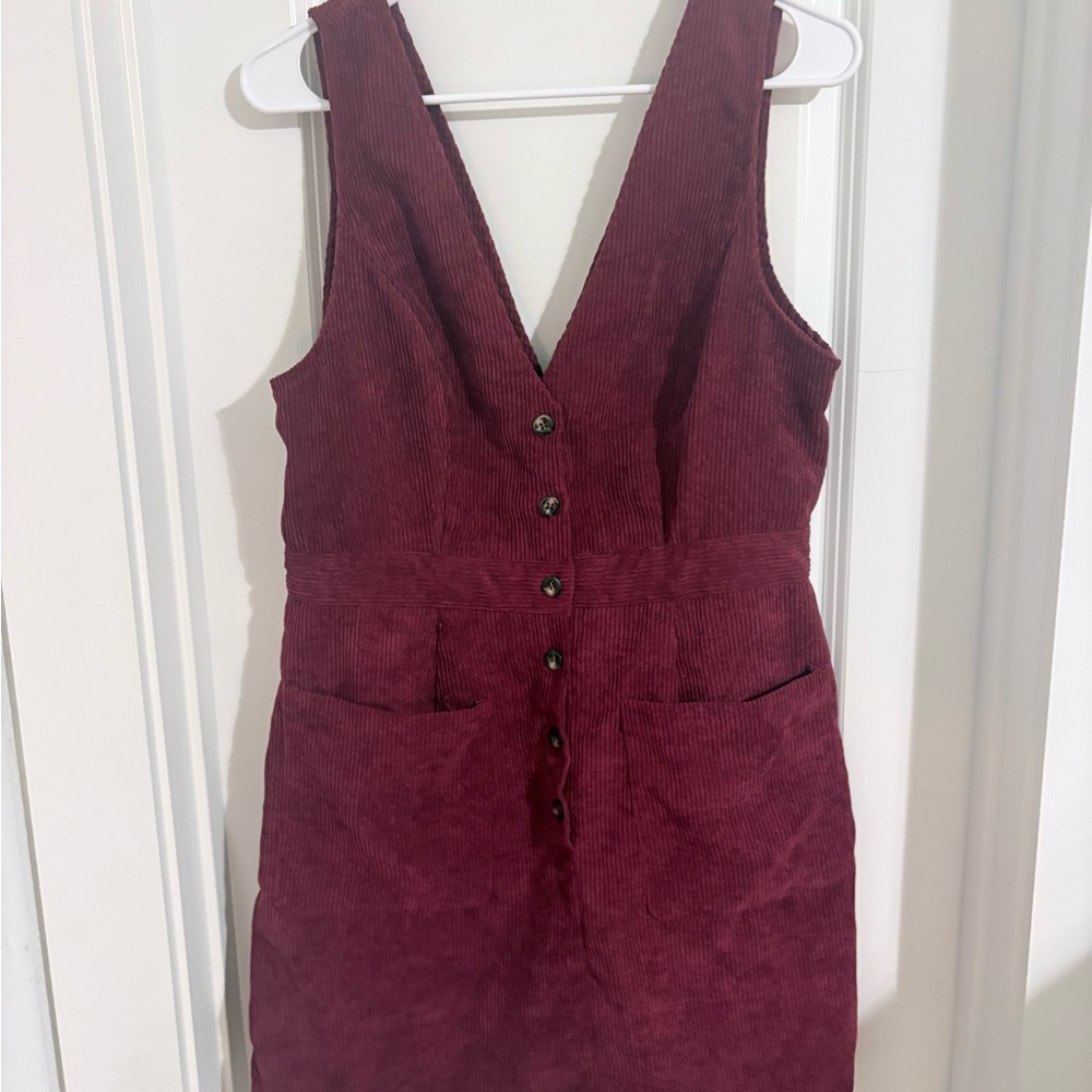 Chic Backless Burgundy Dress